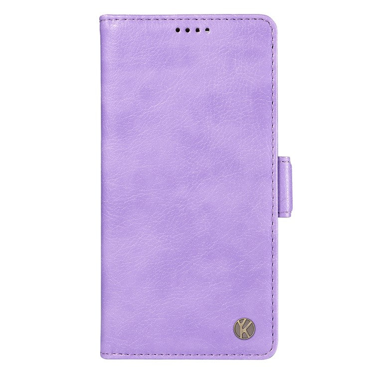 YIKATU YK-007 For Samsung Galaxy M15 5G Wallet Case Magnetic Clasp Leather Phone Cover - Purple
