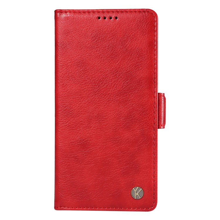 YIKATU YK-007 For Oppo Reno11 F 5G Case PU Leather+TPU Scratch-proof Mobile Phone Cover - Red