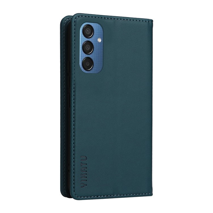 YIKATU YK-001 For Samsung Galaxy M15 5G Phone Cover Magnetic Closure Leather Shock Absorbing Case - Green