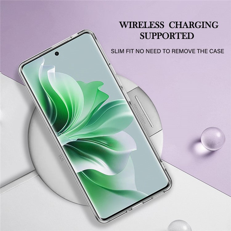 YB IMD Series-16 Style-E For Oppo Reno11 Pro 5G (Global) Phone Case 2.0mm Marble Pattern TPU Cover - Purple