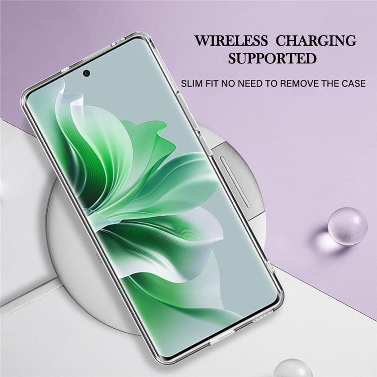 YB IMD Series-16 Style-E For Oppo Reno11 5G (Global) Flexible TPU Case Electroplating Edge Phone Cover - Blue