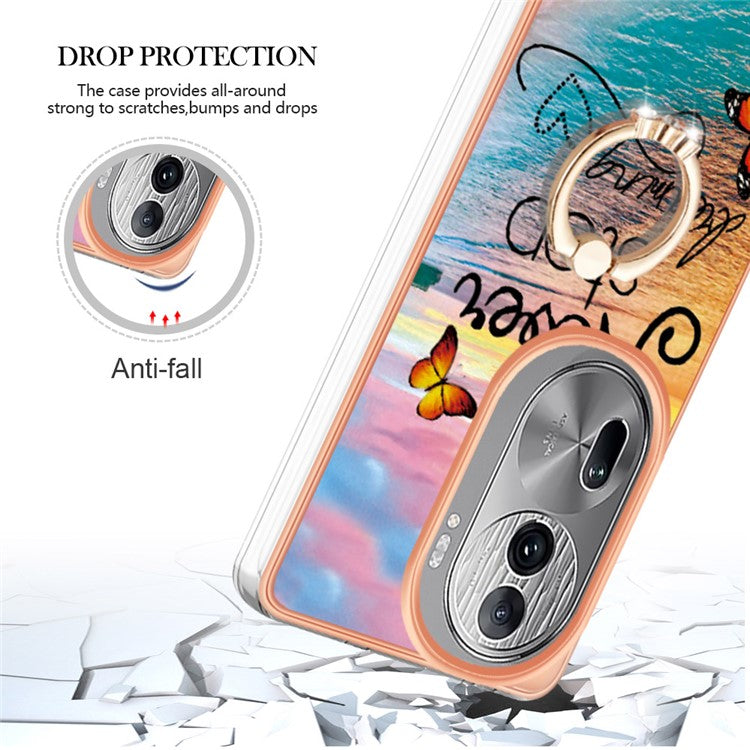 YB IMD Series-6 For Oppo Reno11 Pro 5G (Global) Phone Case TPU Phone Protective Cover Electroplating Design - Never Stop Dreaming