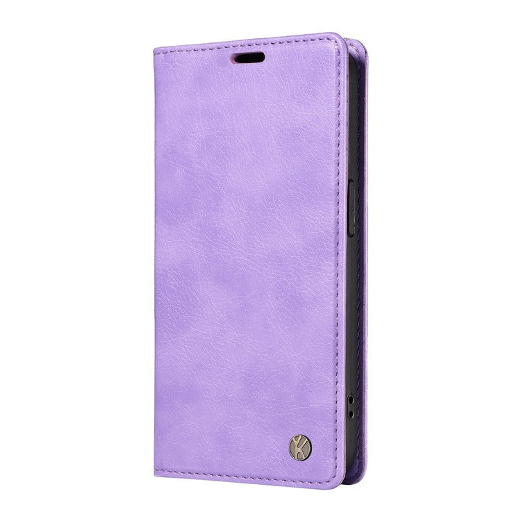 YIKATU YK-006 For Oppo Reno11 F 5G Case Litchi Texture Magnetic Closing Leather Phone Cover - Purple