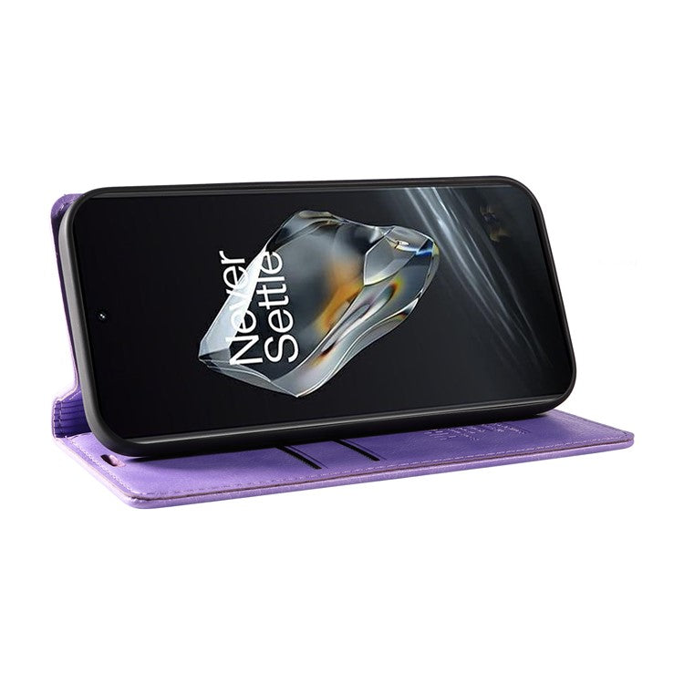 YIKATU YK-006 For OnePlus 12 5G Wallet Case Magnetic Closing Leather Phone Cover - Purple