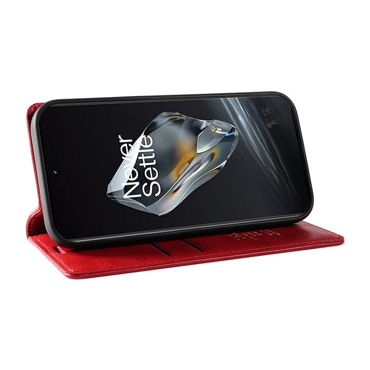 YIKATU YK-006 For OnePlus 12 5G Wallet Case Magnetic Closing Leather Phone Cover - Red