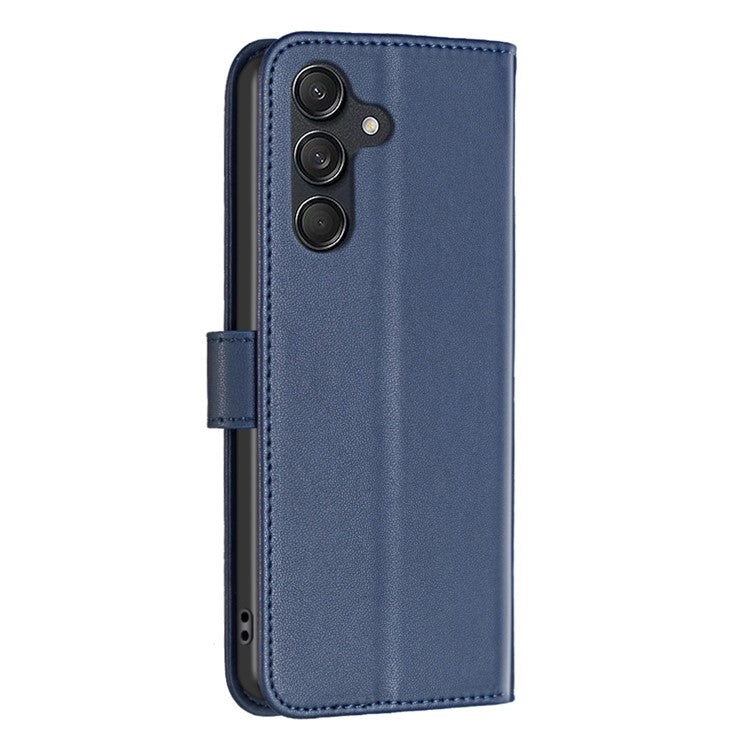 BINFEN COLOR BF17 For Samsung Galaxy M55 5G / C55 5G / F55 5G Wallet Case Shockproof Leather Phone Cover - Blue