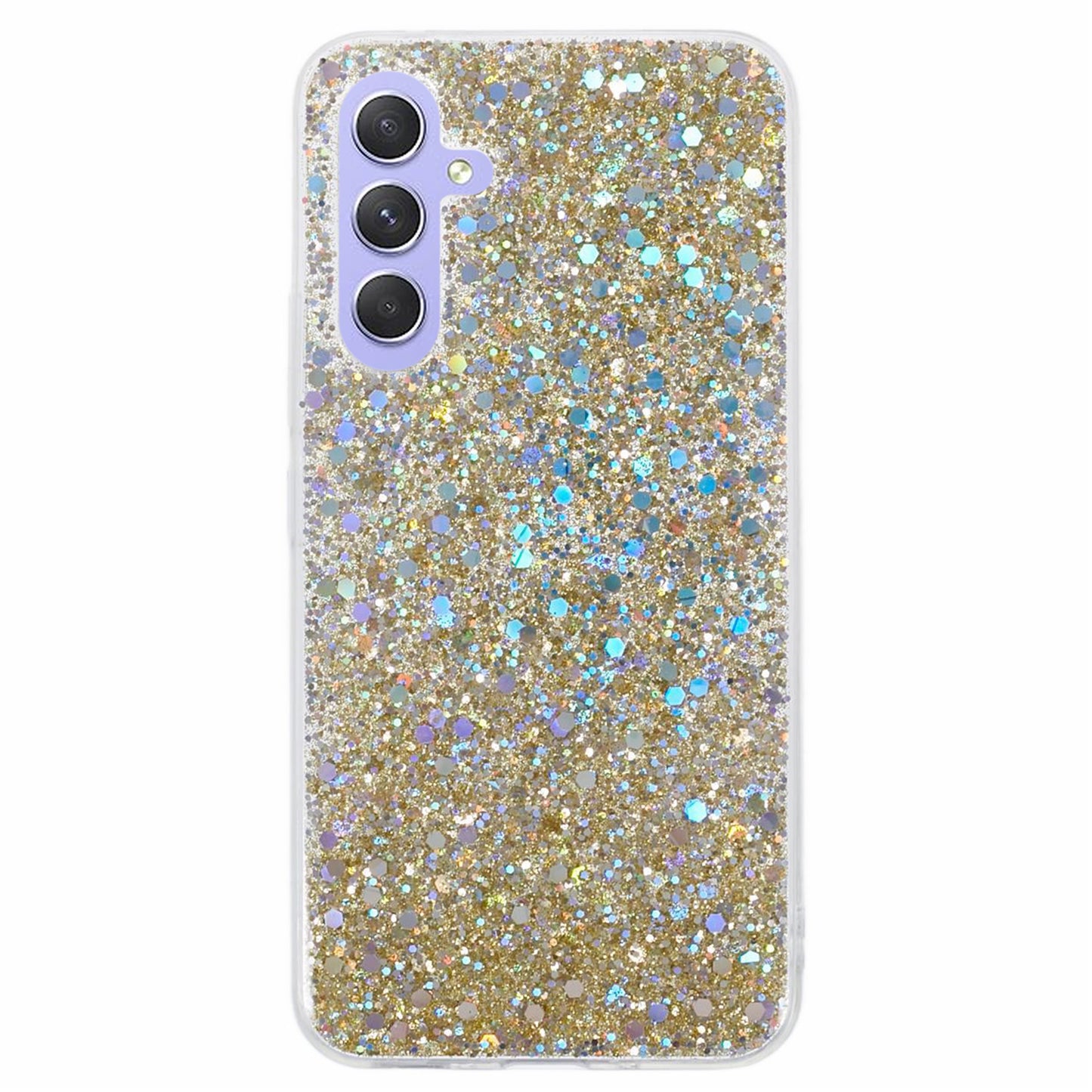 For Samsung Galaxy A25 5G (Global) (161.0 x 76.5 x 8.3mm) Case Soft TPU Glittery Mobile Phone Cover - Gold