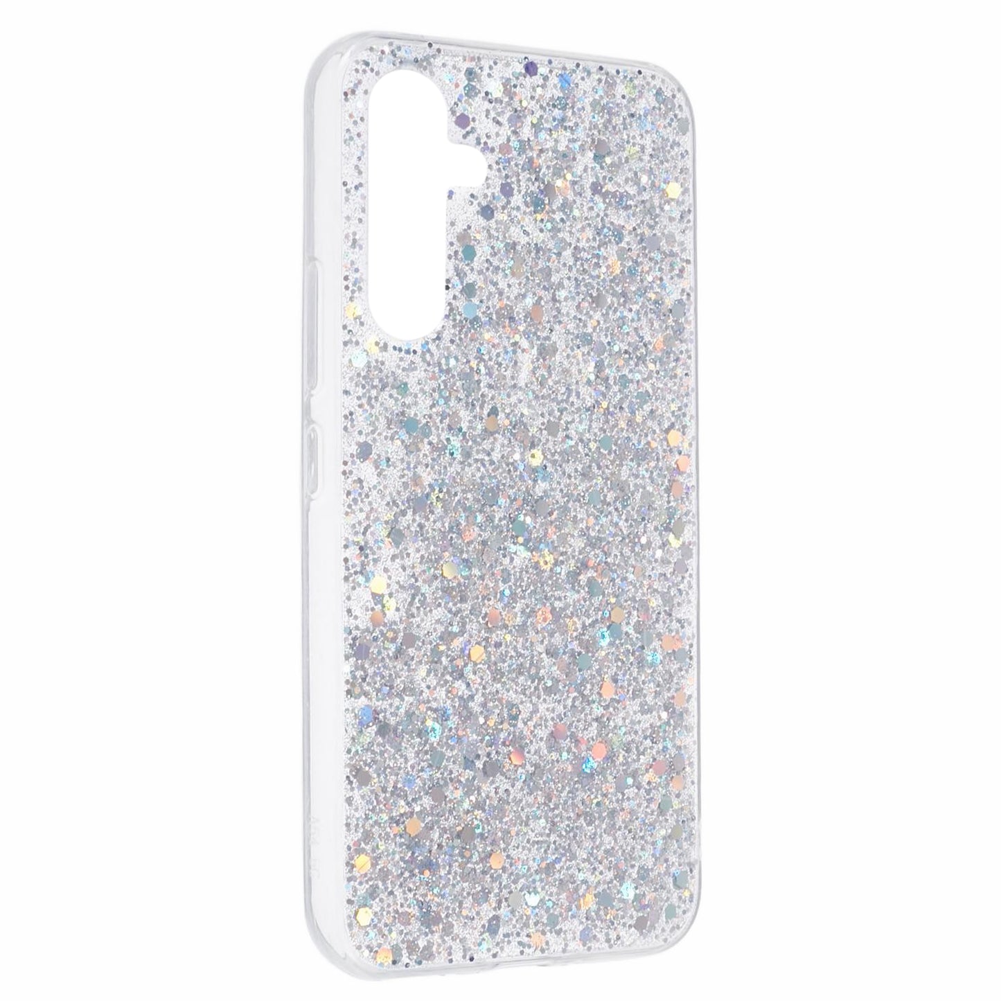For Samsung Galaxy A25 5G (Global) (161.0 x 76.5 x 8.3mm) Case Soft TPU Glittery Mobile Phone Cover - Silver