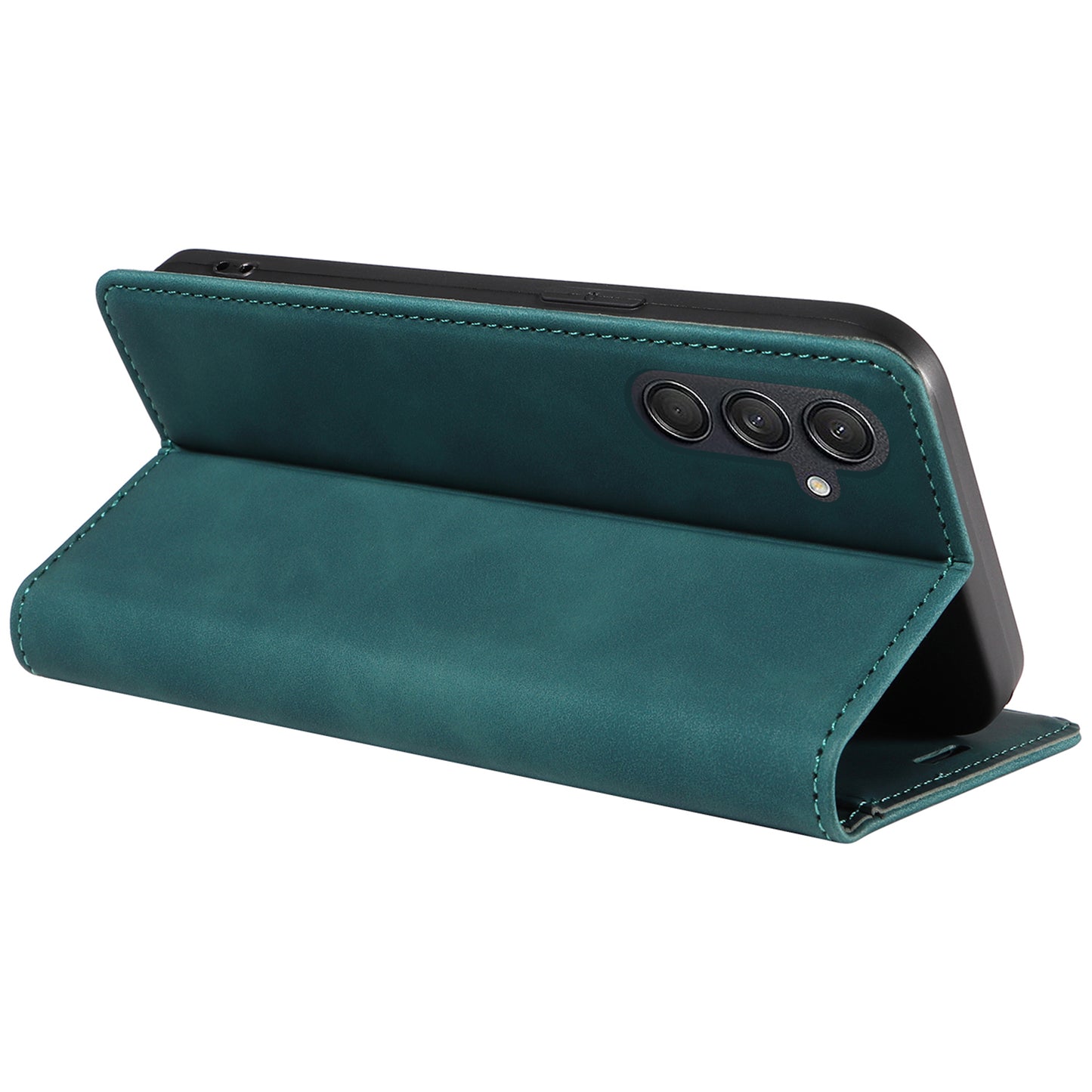 BETOPNICE 003 For Samsung Galaxy M55 5G Case Magnetic Closing Leather Cover RFID Blocking Wallet - Green