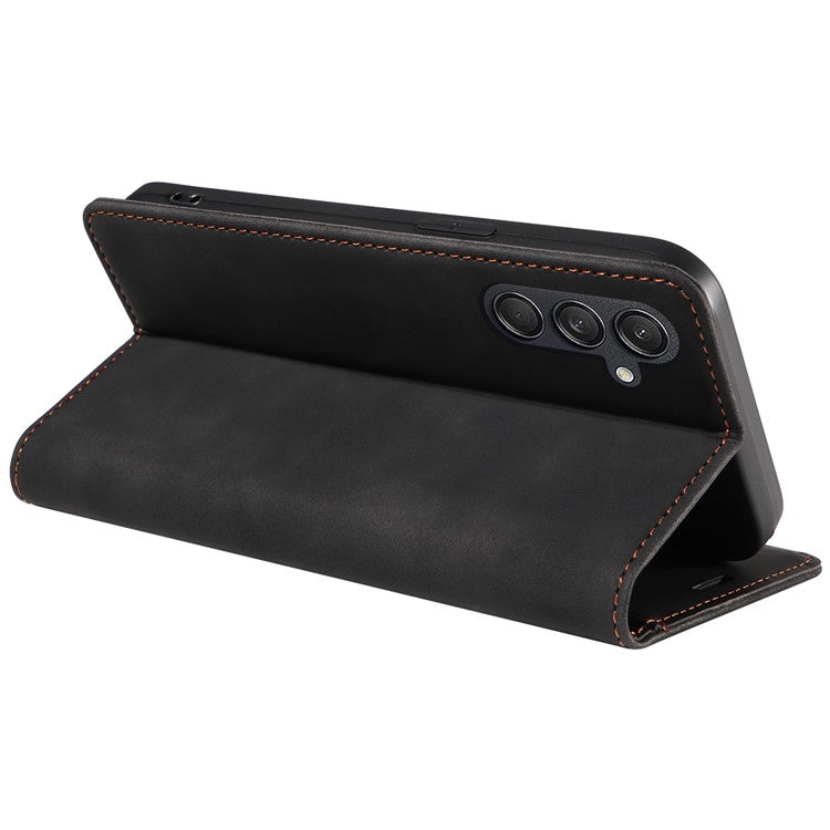 BETOPNICE 003 For Samsung Galaxy M55 5G / C55 5G / F55 5G Case Magnetic Closing Leather Cover RFID Blocking Wallet - Black