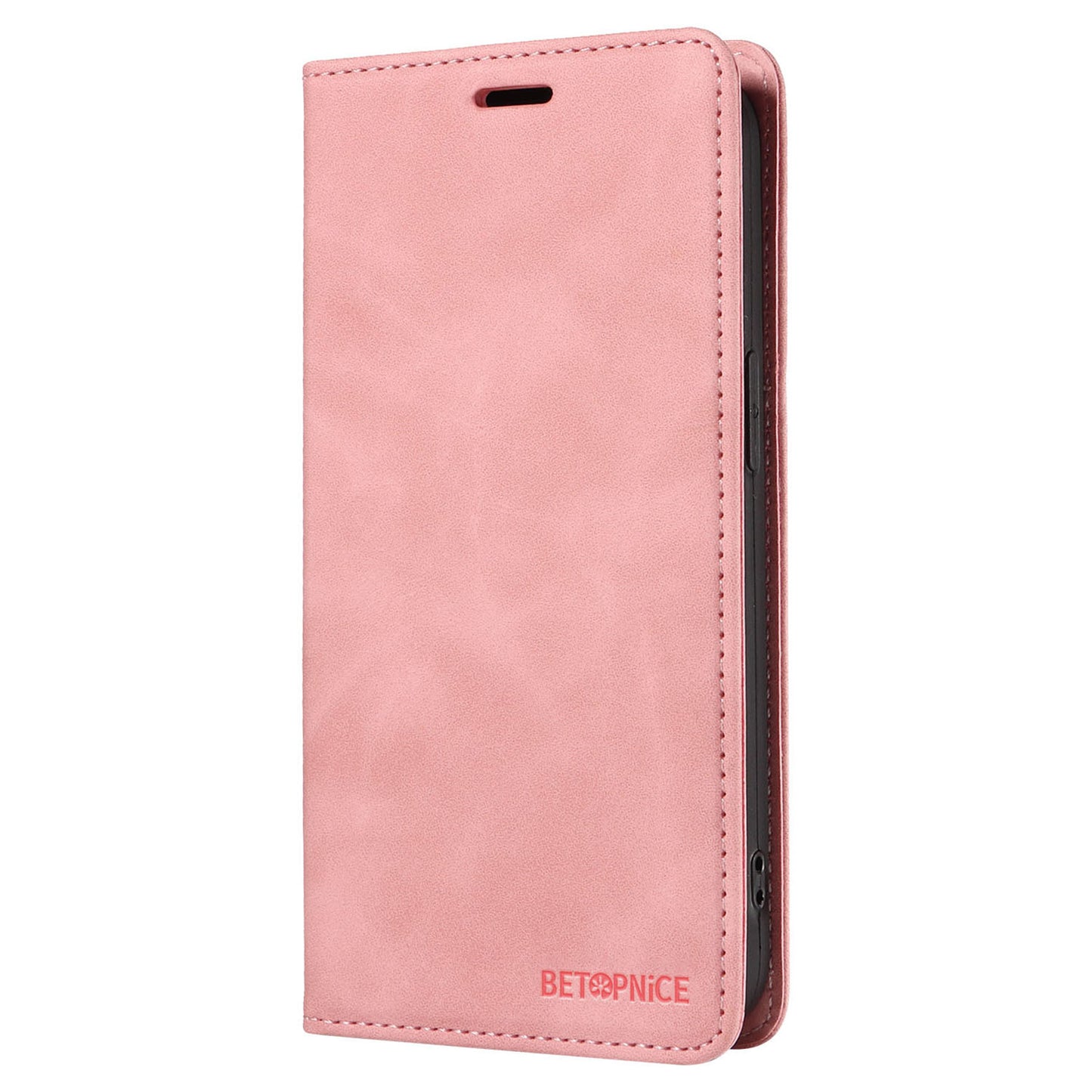 BETOPNICE 003 For Samsung Galaxy M55 5G Case Magnetic Closing Leather Cover RFID Blocking Wallet - Pink