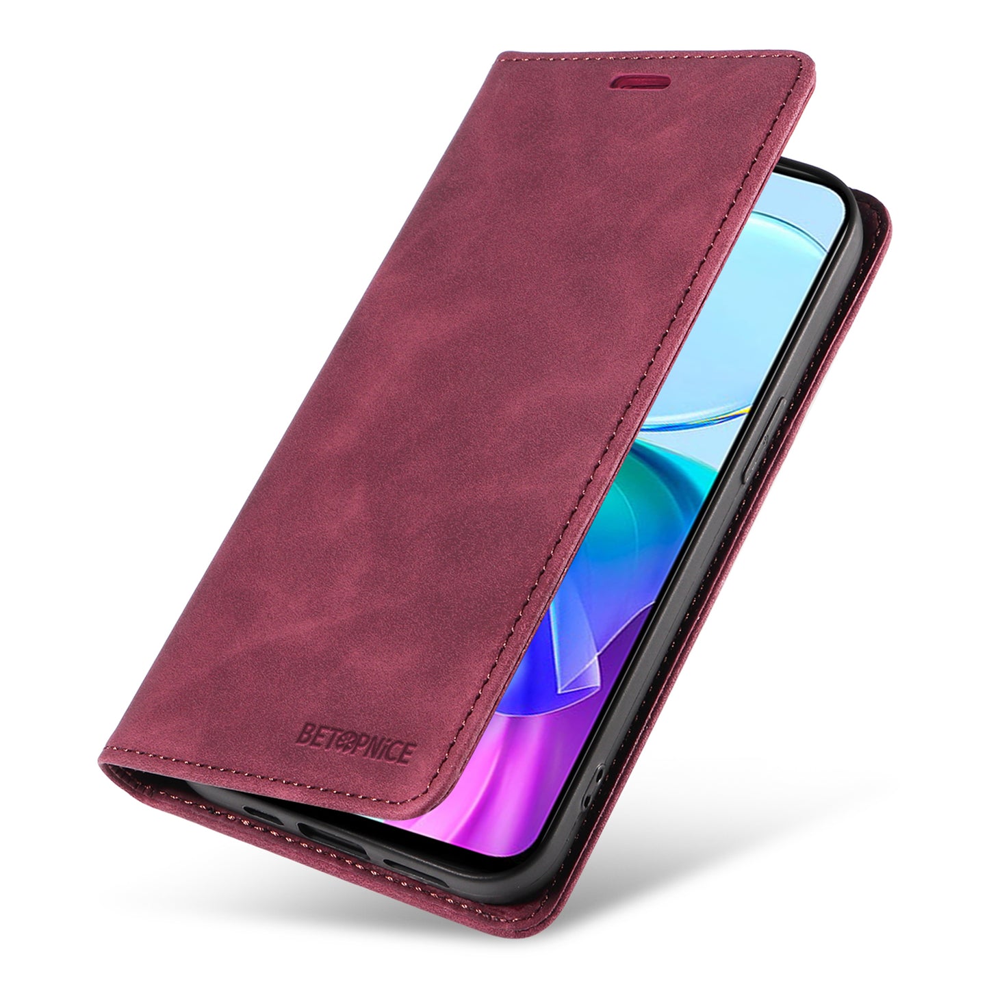 BETOPNICE 003 For vivo Y03 Case RFID Blocking Wallet Leather Flip Phone Cover - Red