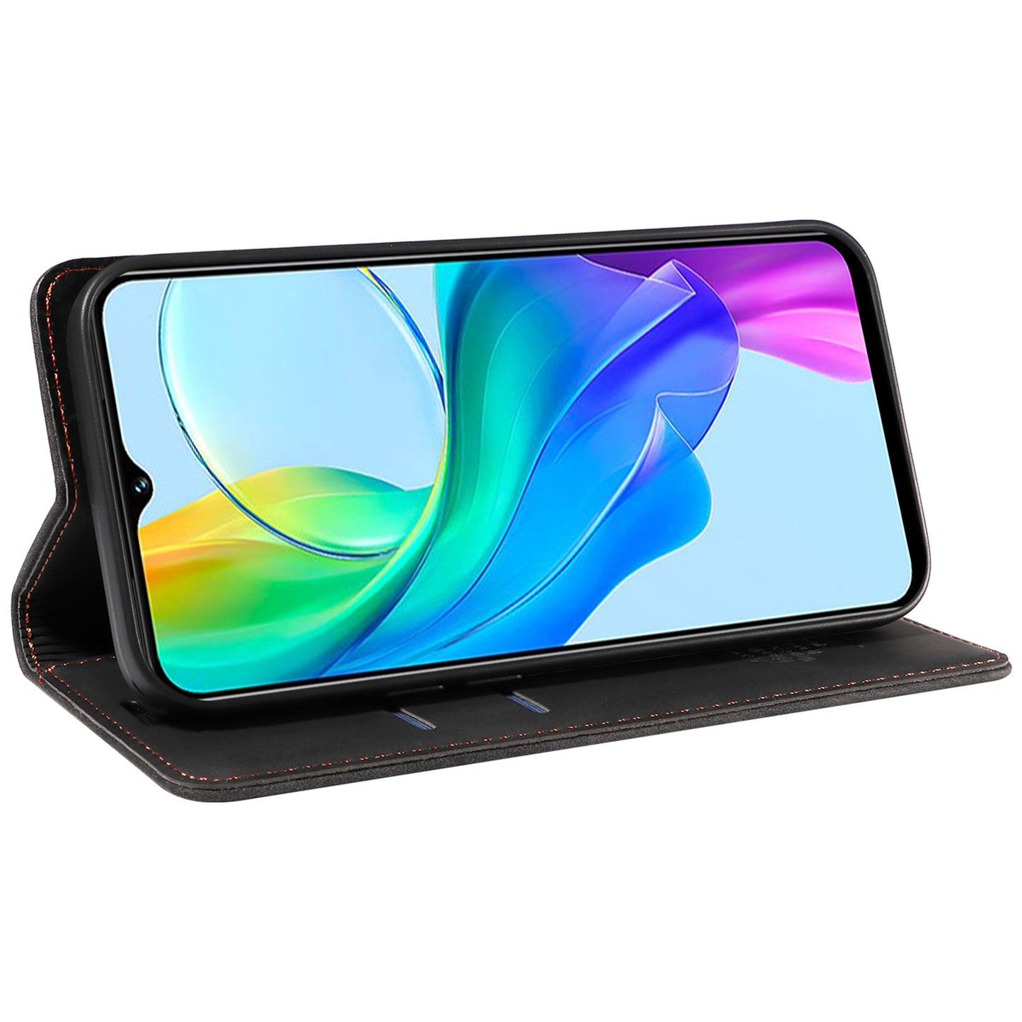 BETOPNICE 003 For vivo Y03 Case RFID Blocking Wallet Leather Flip Phone Cover - Black