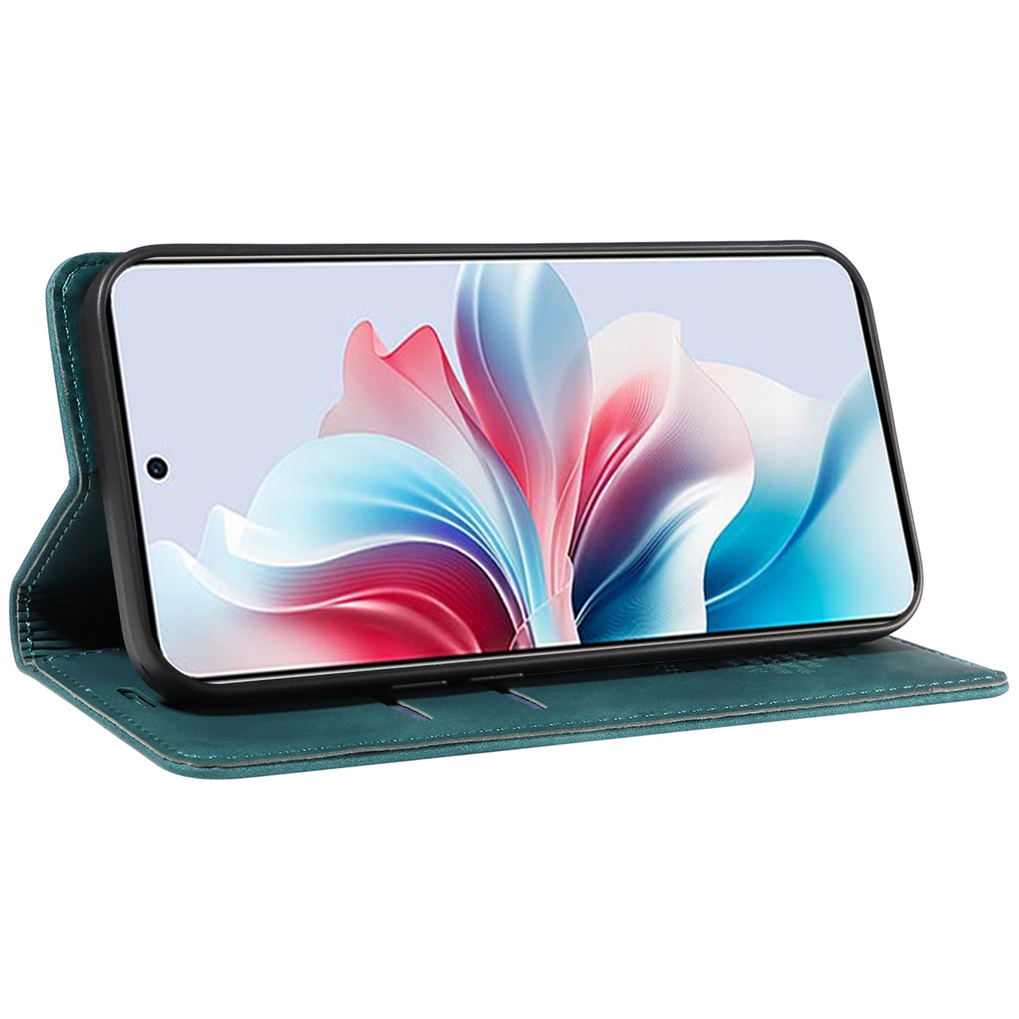 BETOPNICE 003 For Oppo Reno11 F 5G / F25 Pro 5G Case RFID Blocking Leather+TPU Wallet Phone Protector - Green