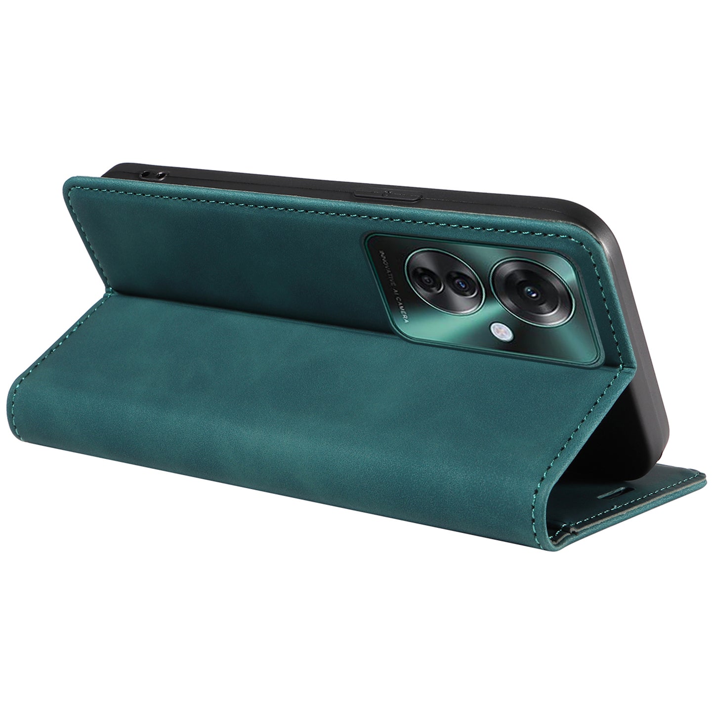 BETOPNICE 003 For Oppo Reno11 F 5G / F25 Pro 5G Case RFID Blocking Leather+TPU Wallet Phone Protector - Green