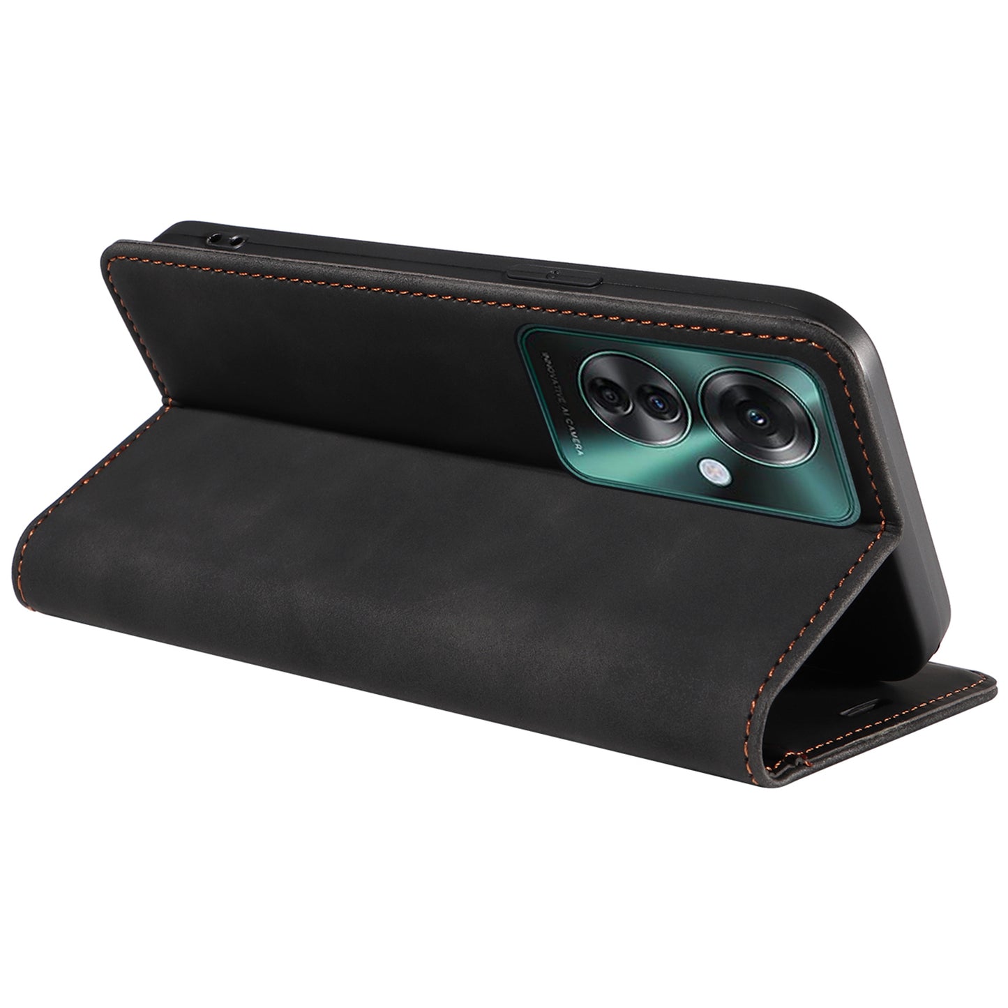 BETOPNICE 003 For Oppo Reno11 F 5G / F25 Pro 5G Case RFID Blocking Leather+TPU Wallet Phone Protector - Black