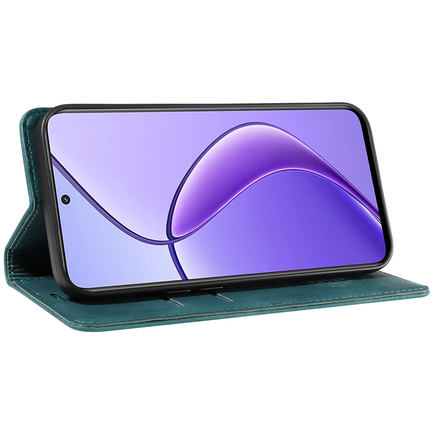 BETOPNICE 003 For Realme 12 Case RFID Blocking Wallet Drop-proof Phone Stand Cover - Green