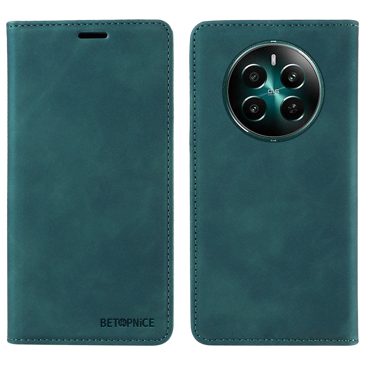BETOPNICE 003 For Realme 12+ 5G / Narzo 70 Pro 5G Magnetic Case Card Slots RFID Blocking Phone Cover - Green