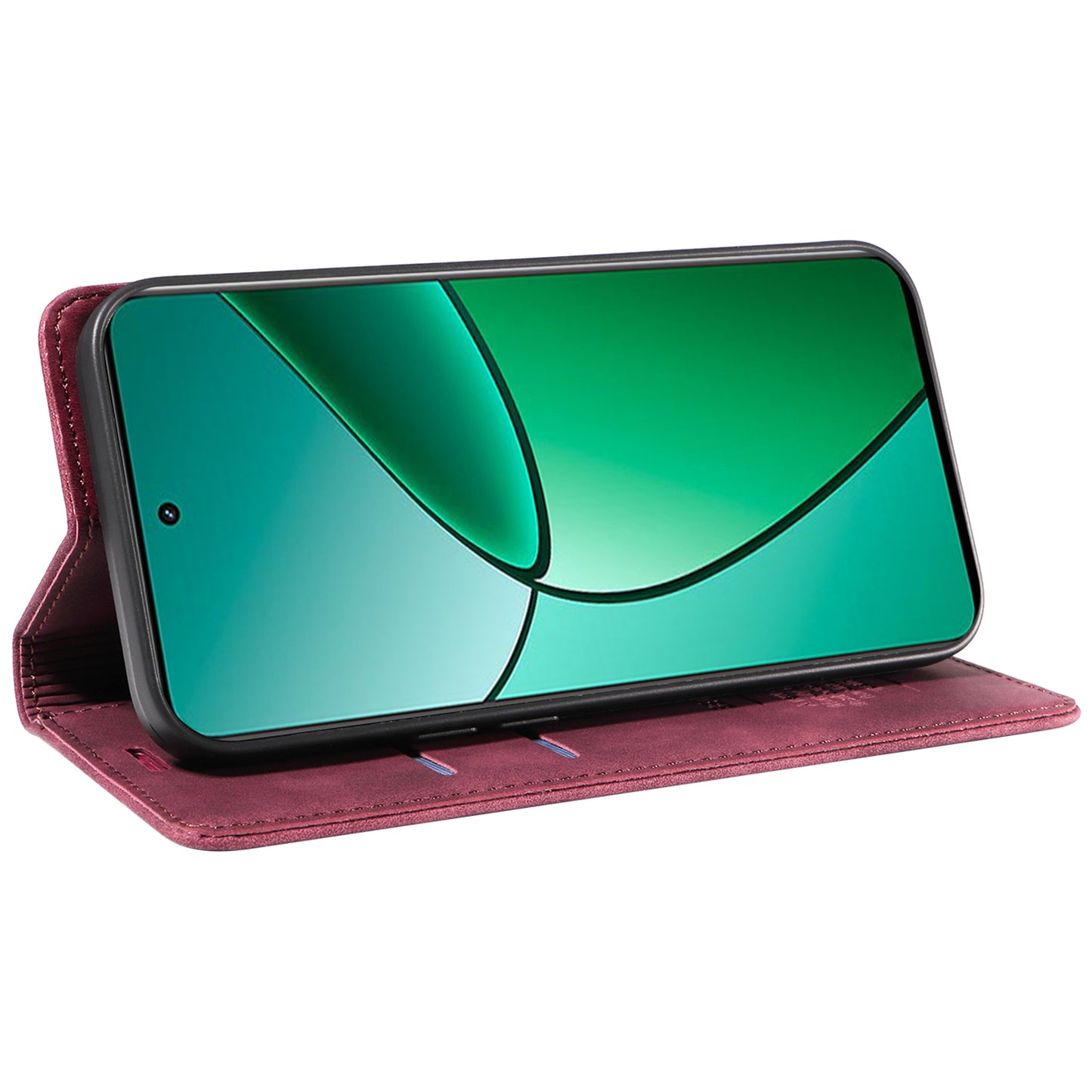 BETOPNICE 003 For Realme 12+ 5G / Narzo 70 Pro 5G Magnetic Case Card Slots RFID Blocking Phone Cover - Red