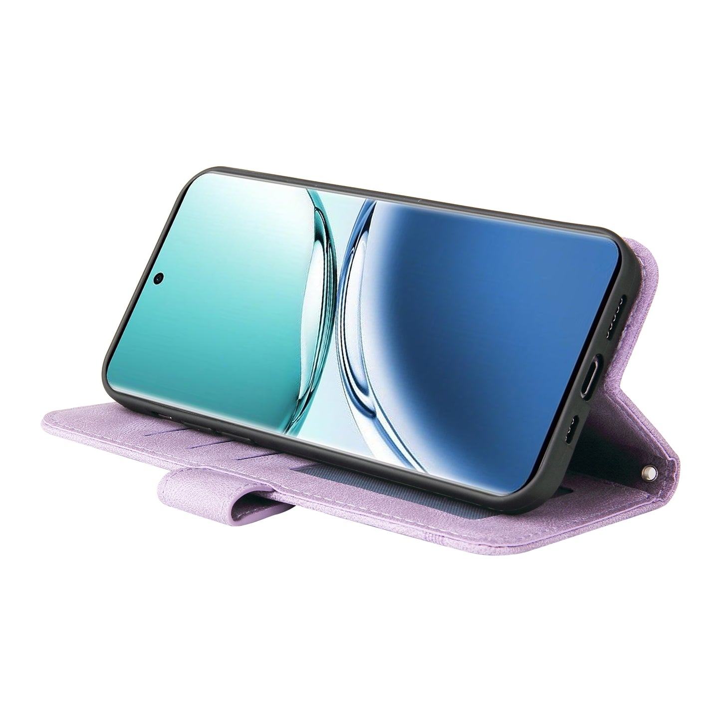 For Oppo A3 Pro 5G Magnetic Case Skin-touch Touch Stand Phone Cover - Purple