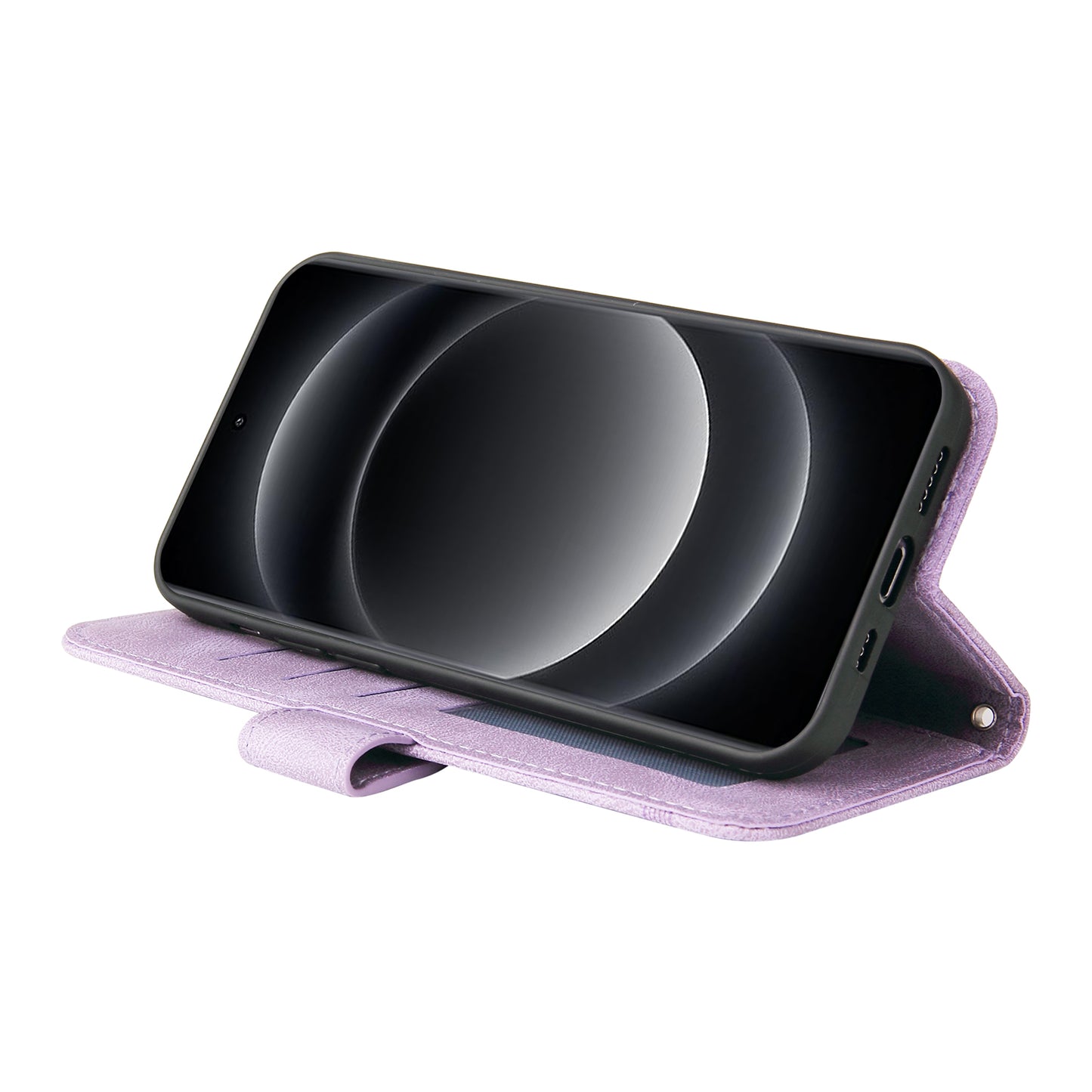 For Xiaomi 14 Ultra Phone Case Flip Leather+TPU Cover with Magnetic Clasp - Purple