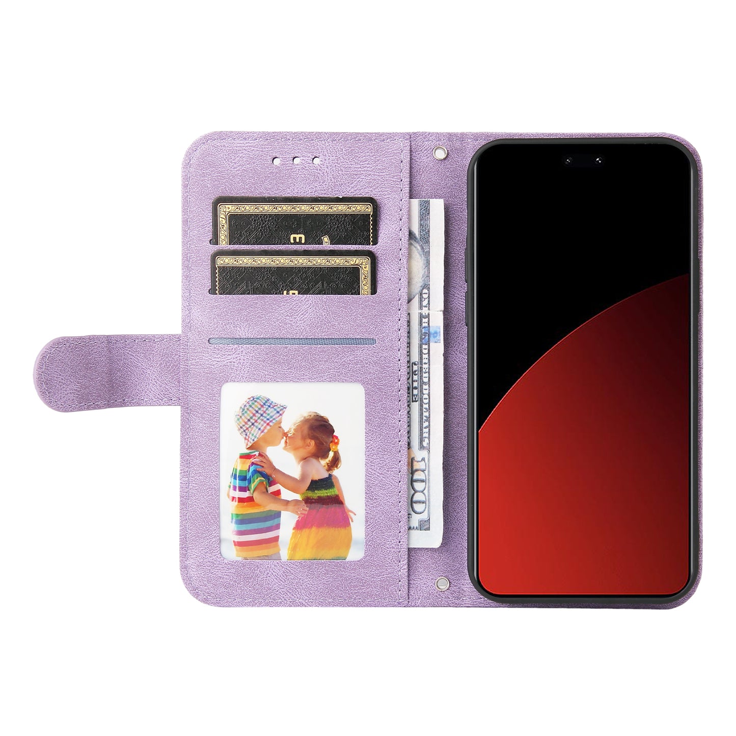 For Xiaomi Civi 4 Pro 5G Case Skin-touch Leather Wallet Flip Phone Cover - Purple