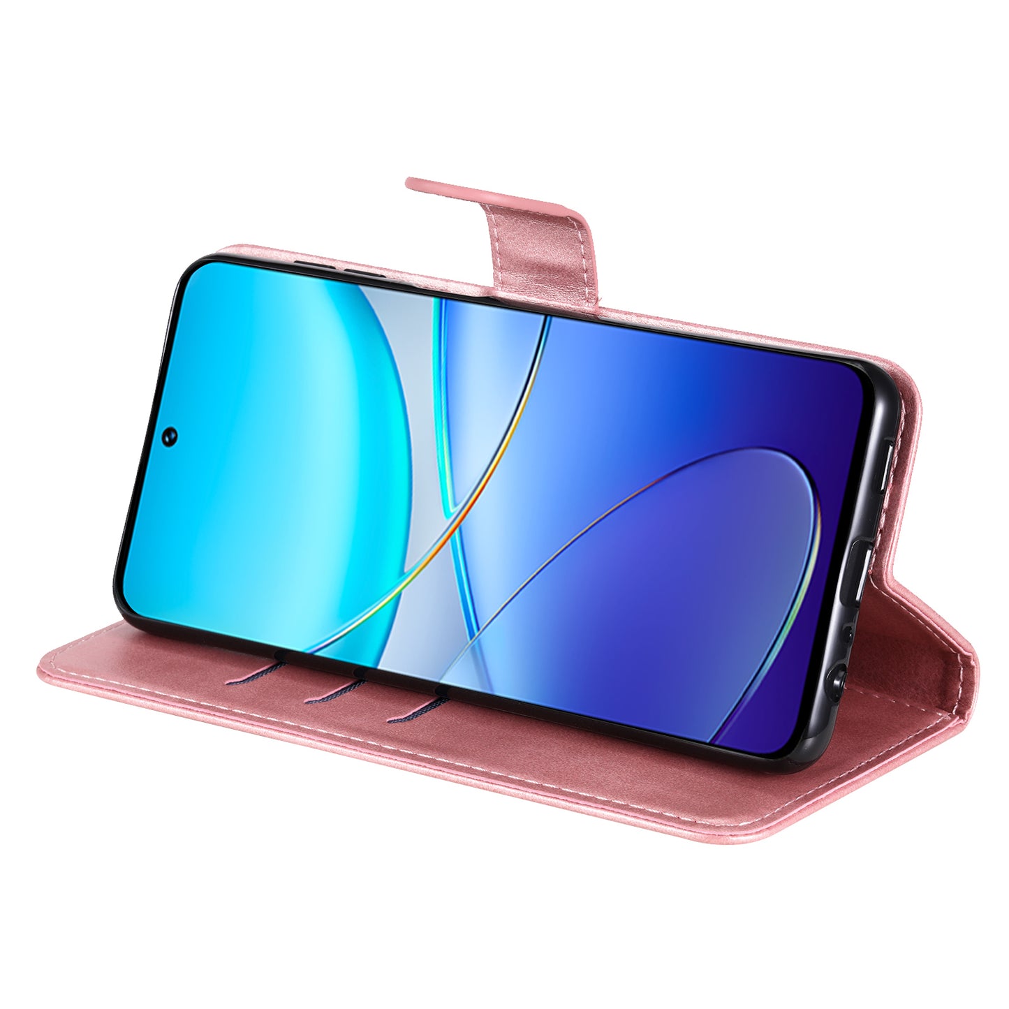 For vivo Y100 5G (Indonesia) / Y200e 5G / T3 5G / V30 Lite 4G Case Zipper Wallet Leather Phone Cover - Pink