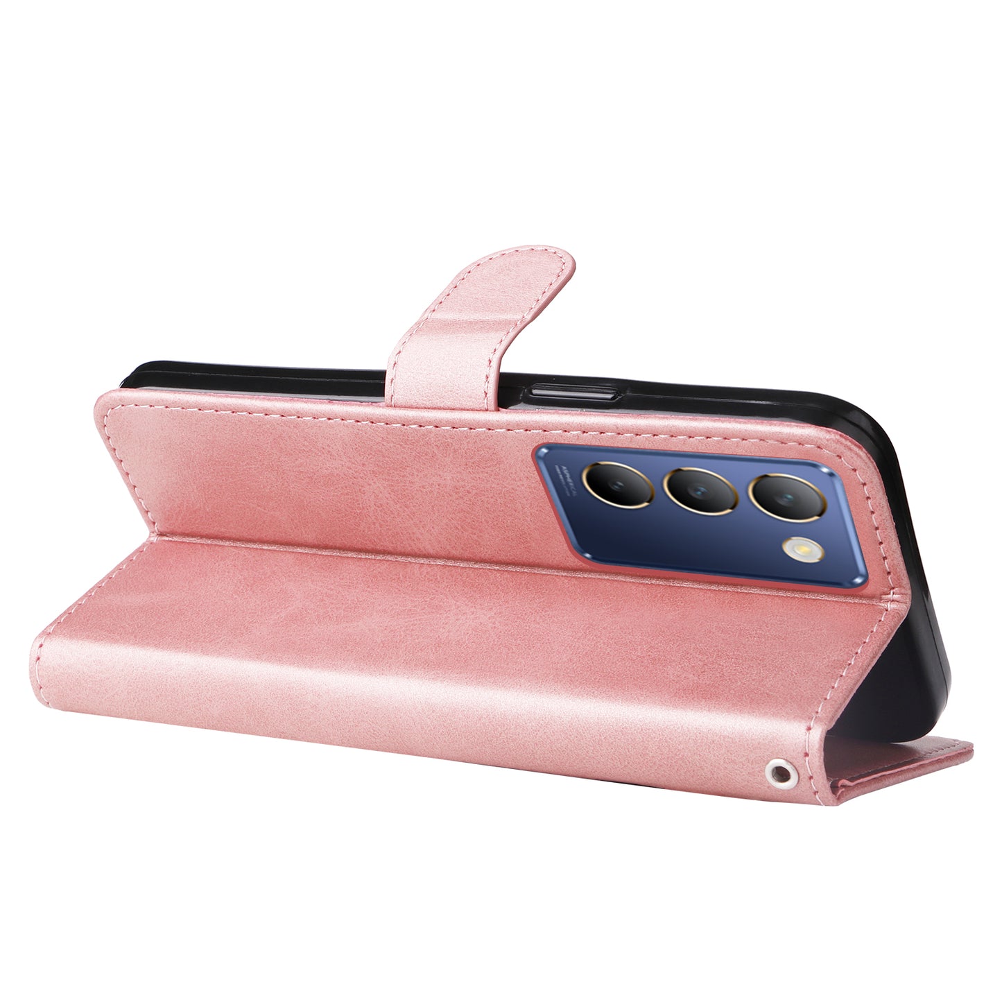 For vivo Y100 5G (Indonesia) / Y200e 5G / T3 5G / V30 Lite 4G Case Zipper Wallet Leather Phone Cover - Pink