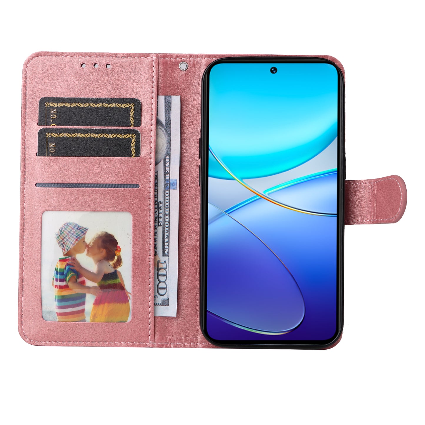 For vivo Y100 5G (Indonesia) / Y200e 5G / T3 5G (India) / V30 Lite 5G (India) Magnetic Case Leather Viewing Stand Phone Cover - Pink