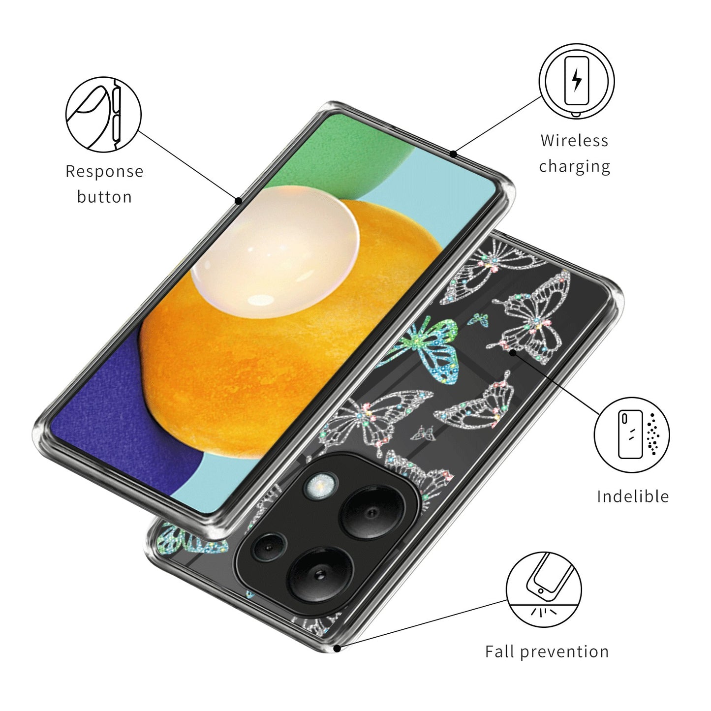 For Xiaomi Redmi Note 13 Pro 4G / Poco M6 Pro 4G Case Pattern Printed TPU Slim Phone Cover - Style C