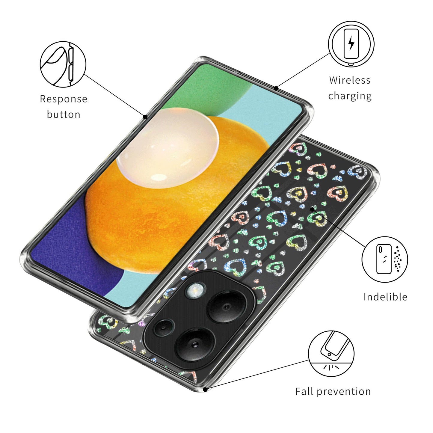 For Xiaomi Redmi Note 13 Pro 4G / Poco M6 Pro 4G Case Pattern Printed TPU Slim Phone Cover - Style F