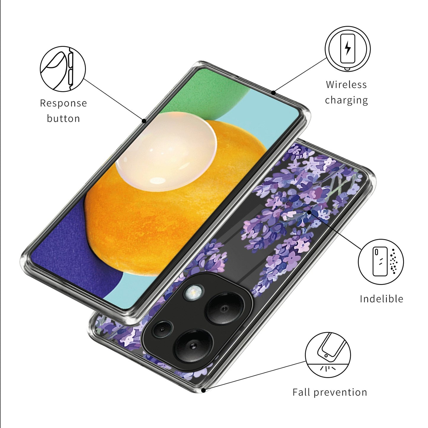 For Xiaomi Redmi Note 13 Pro 4G / Poco M6 Pro 4G Case Pattern Printed TPU Slim Phone Cover - Style J