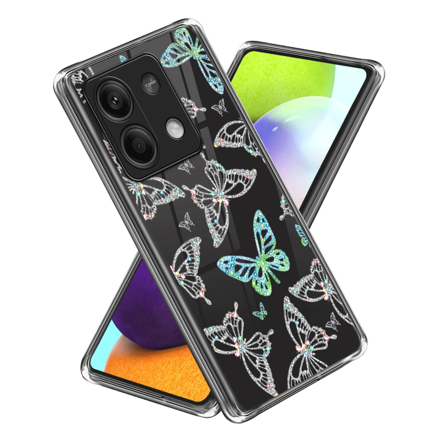 For Xiaomi Redmi Note 13 5G Case Pattern Printing Anti-scratch Phone TPU Cover - Butterfly Waltz
