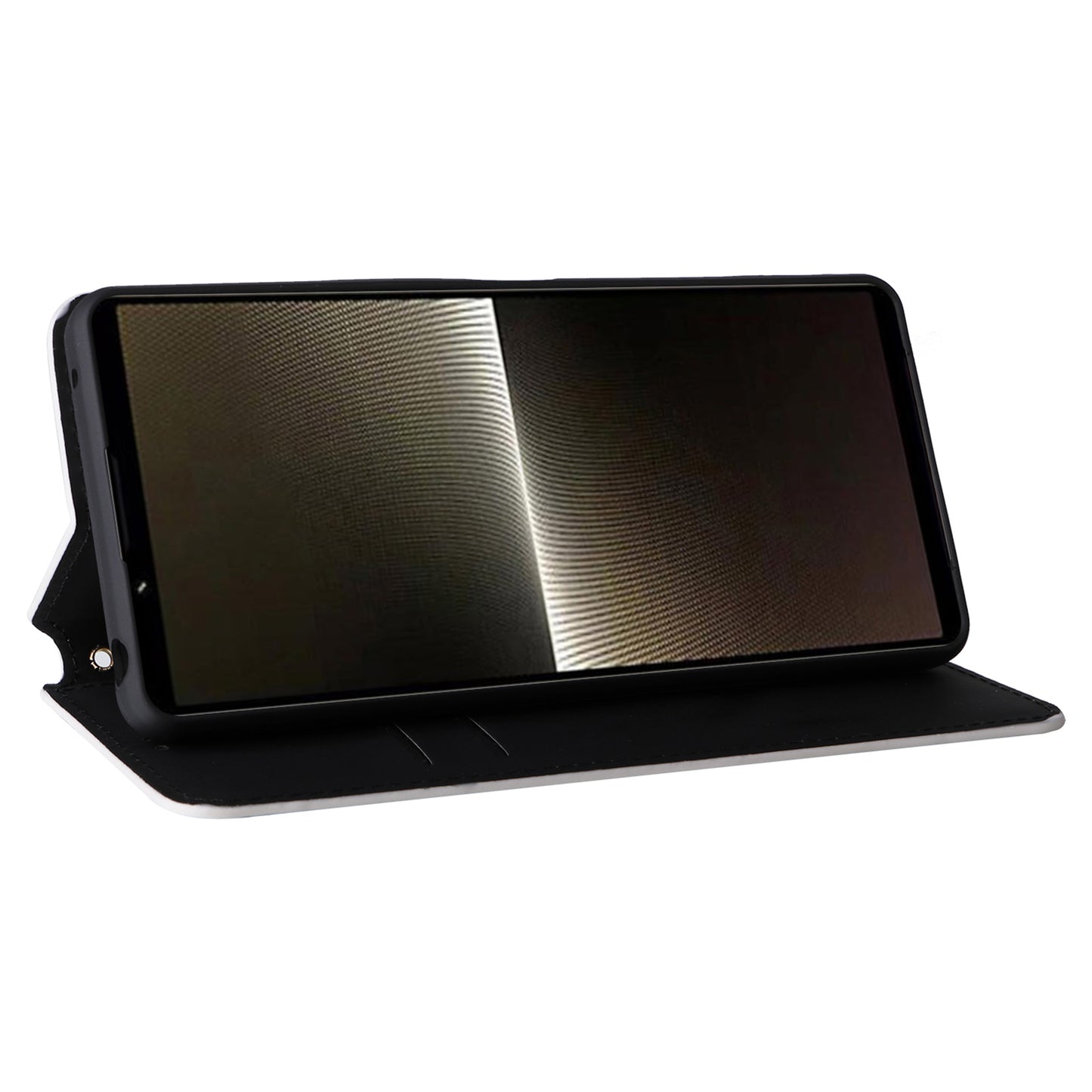 For Sony Xperia 1 VI Case Rhombus Pattern Magnetic Closing Leather Wallet Phone Cover - Silver