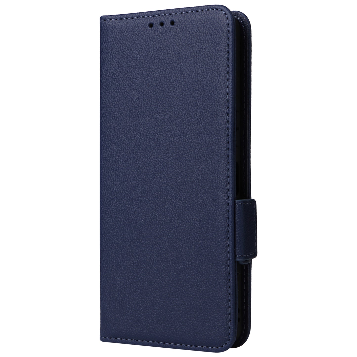For Sony Xperia 1 VI Case with Hand Strap Litchi Texture Stand Phone Cover - Dark Blue