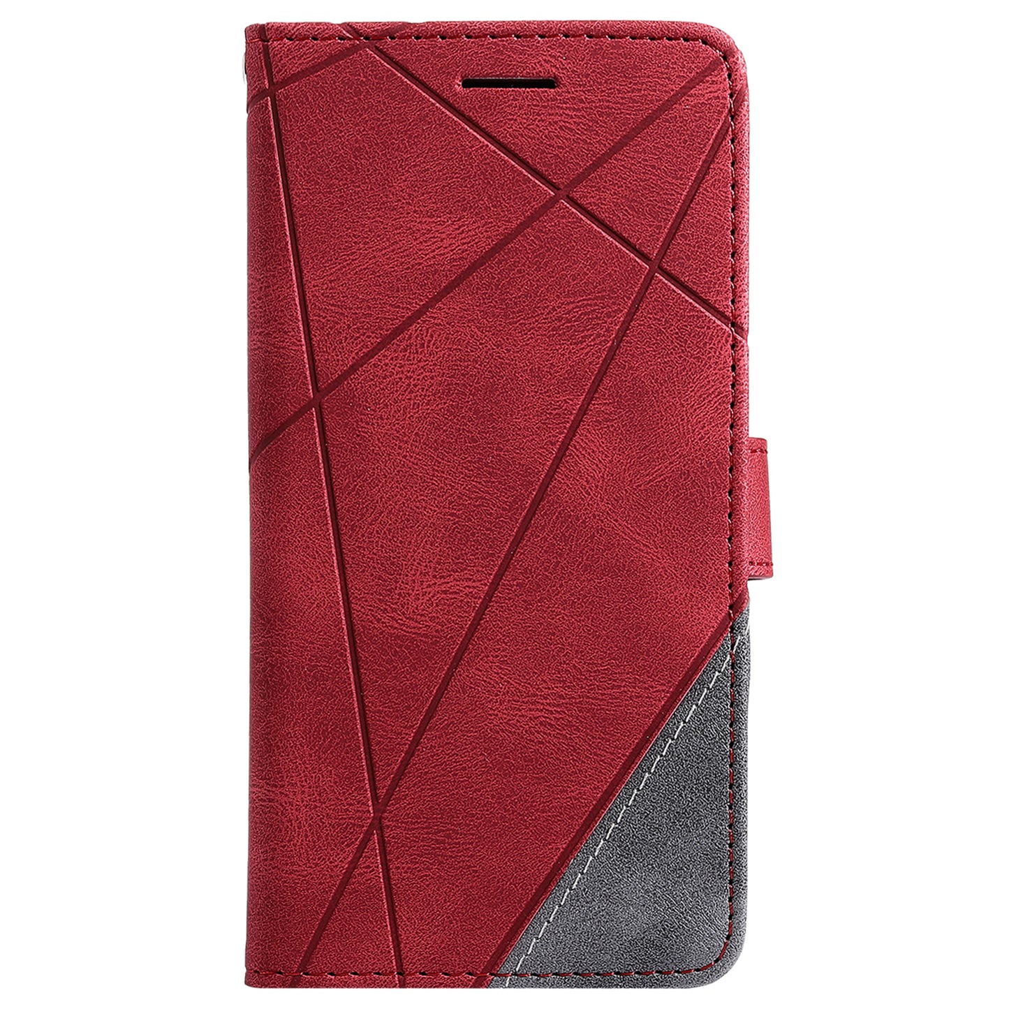 For Samsung Galaxy S24 Ultra Case PU Leather Skin-touch Phone Wallet Cover with Magnetic Clasp - Red