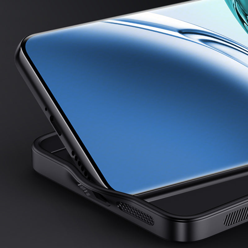 For Oppo A3 Pro 5G Case Wood Texture PU Leather+PC+TPU Anti-drop Phone Cover - Blue