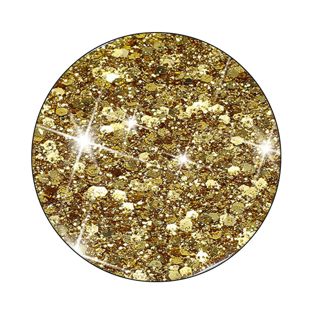 For Samsung Galaxy S23 Ultra Phone Case Anti-scratch Epoxy Glittery TPU Back Cover - Gold
