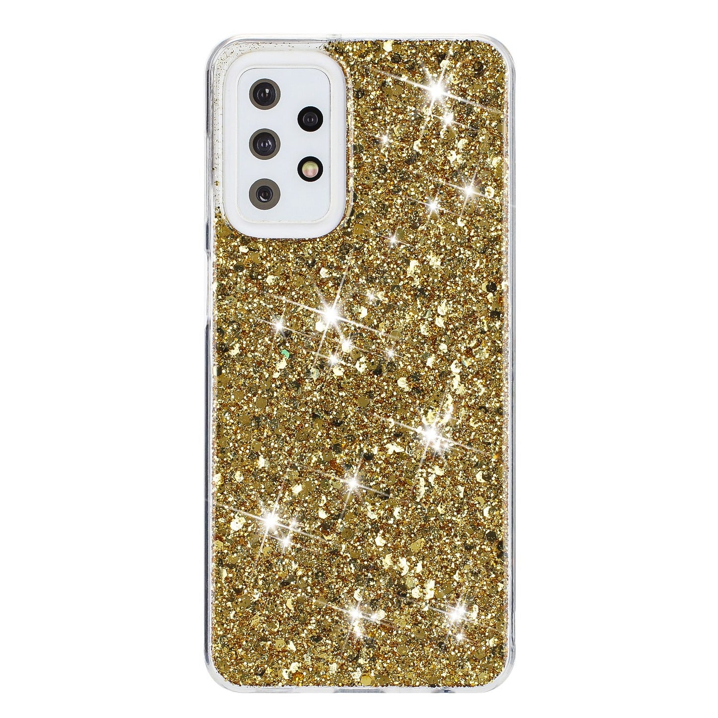 For Samsung Galaxy A23 4G / A23 5G (Global Version) Slim-Fit Glittery Powder Decor Phone Cover Epoxy TPU Phone Case - Gold