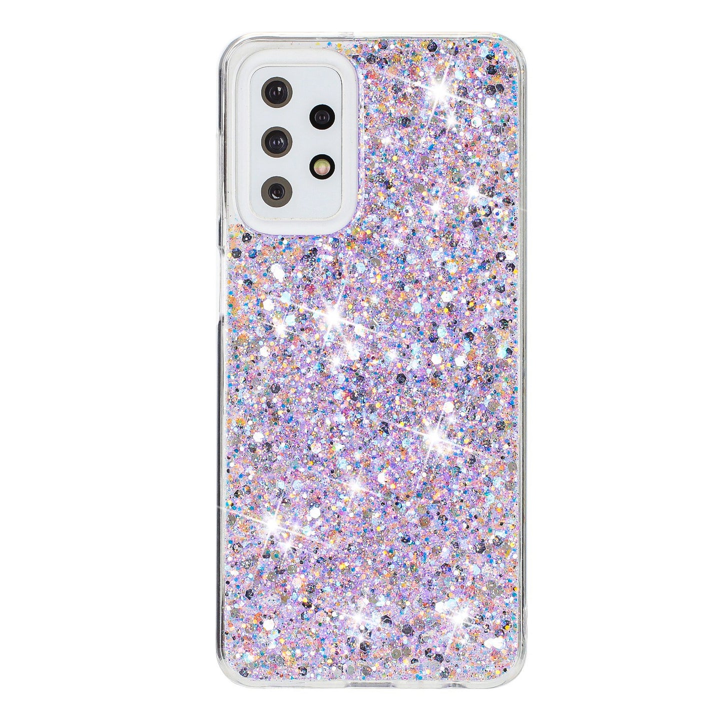 For Samsung Galaxy A23 4G / A23 5G (Global Version) Slim-Fit Glittery Powder Decor Phone Cover Epoxy TPU Phone Case - Purple