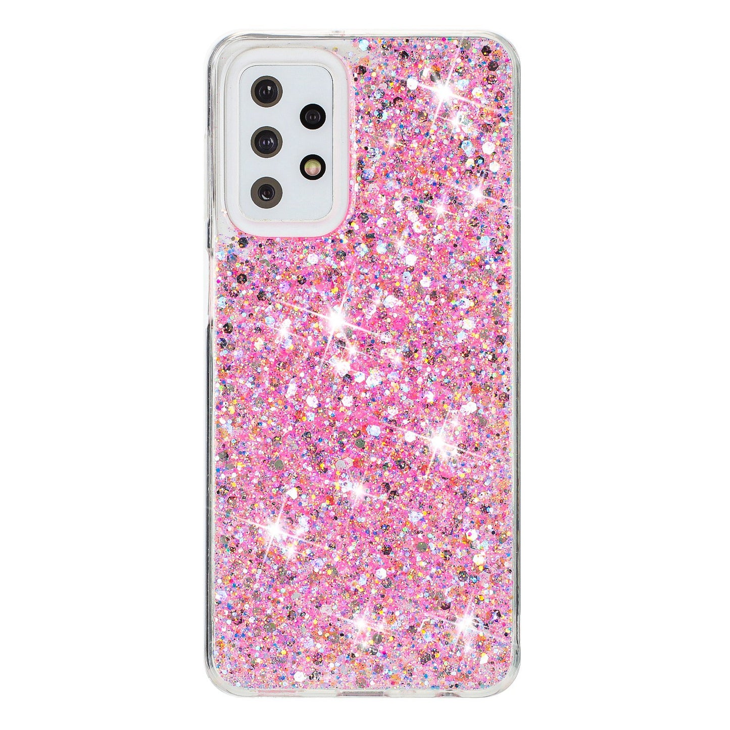 For Samsung Galaxy A23 4G / A23 5G (Global Version) Slim-Fit Glittery Powder Decor Phone Cover Epoxy TPU Phone Case - Pink
