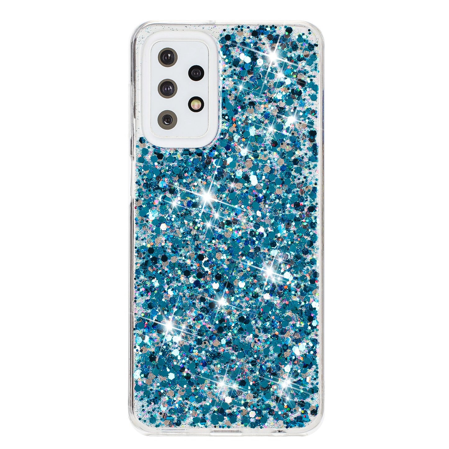 For Samsung Galaxy A23 4G / A23 5G (Global Version) Slim-Fit Glittery Powder Decor Phone Cover Epoxy TPU Phone Case - Blue