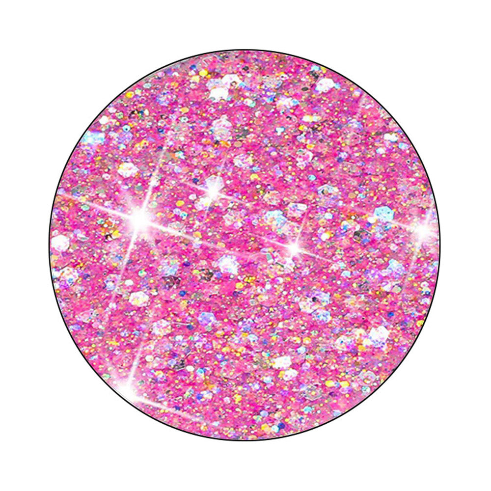 For Samsung Galaxy S23+ TPU Phone Case Epoxy Sequins Drop Protection Cover - Pink