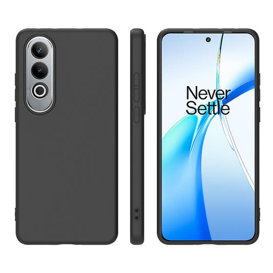 For OnePlus Nord CE4 5G Case Matte Finish Flexible TPU Protective Phone Cover - Black