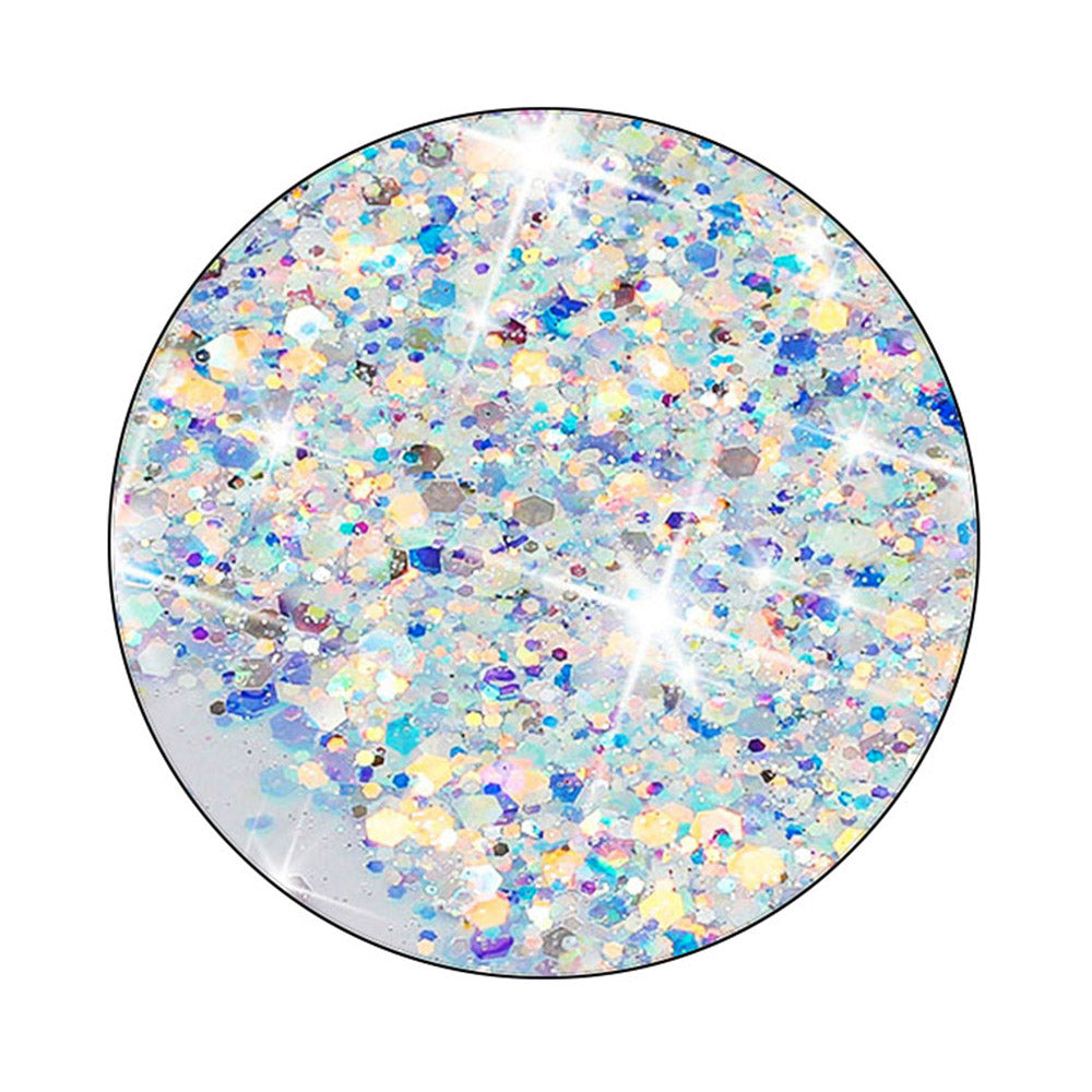 For Samsung Galaxy A05s 4G Luminous Phone Cover Epoxy Glitter Sparkle TPU Phone Case - White