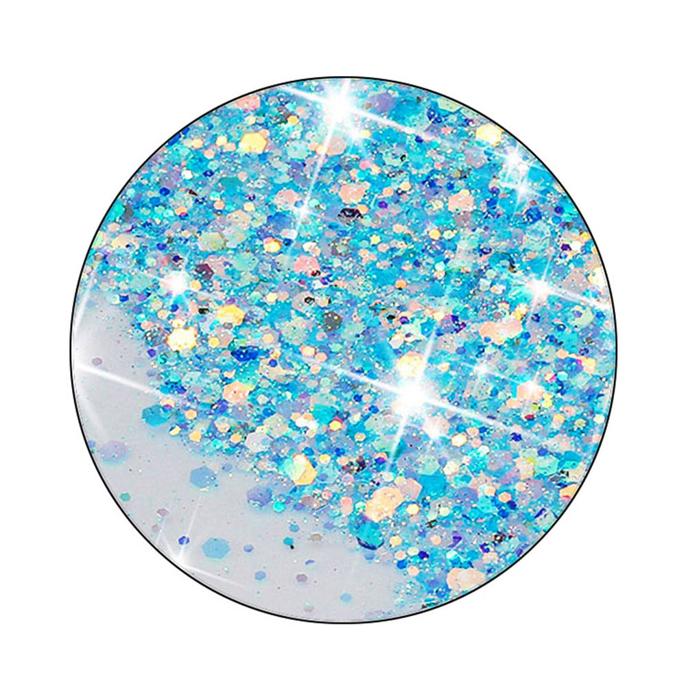 For Samsung Galaxy A05s 4G Luminous Phone Cover Epoxy Glitter Sparkle TPU Phone Case - Blue