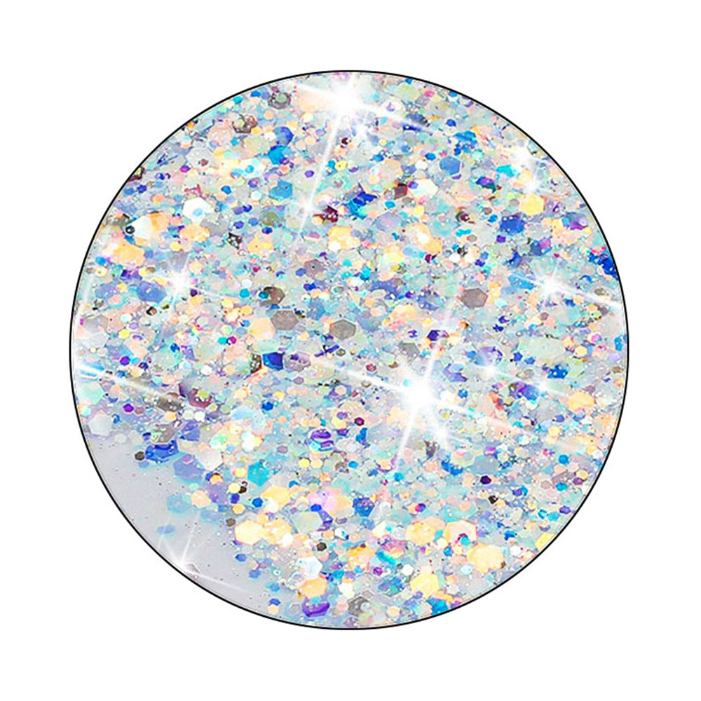 For Samsung Galaxy A05 4G Phone Case Sparkle Luminous Epoxy TPU Back Cover - White