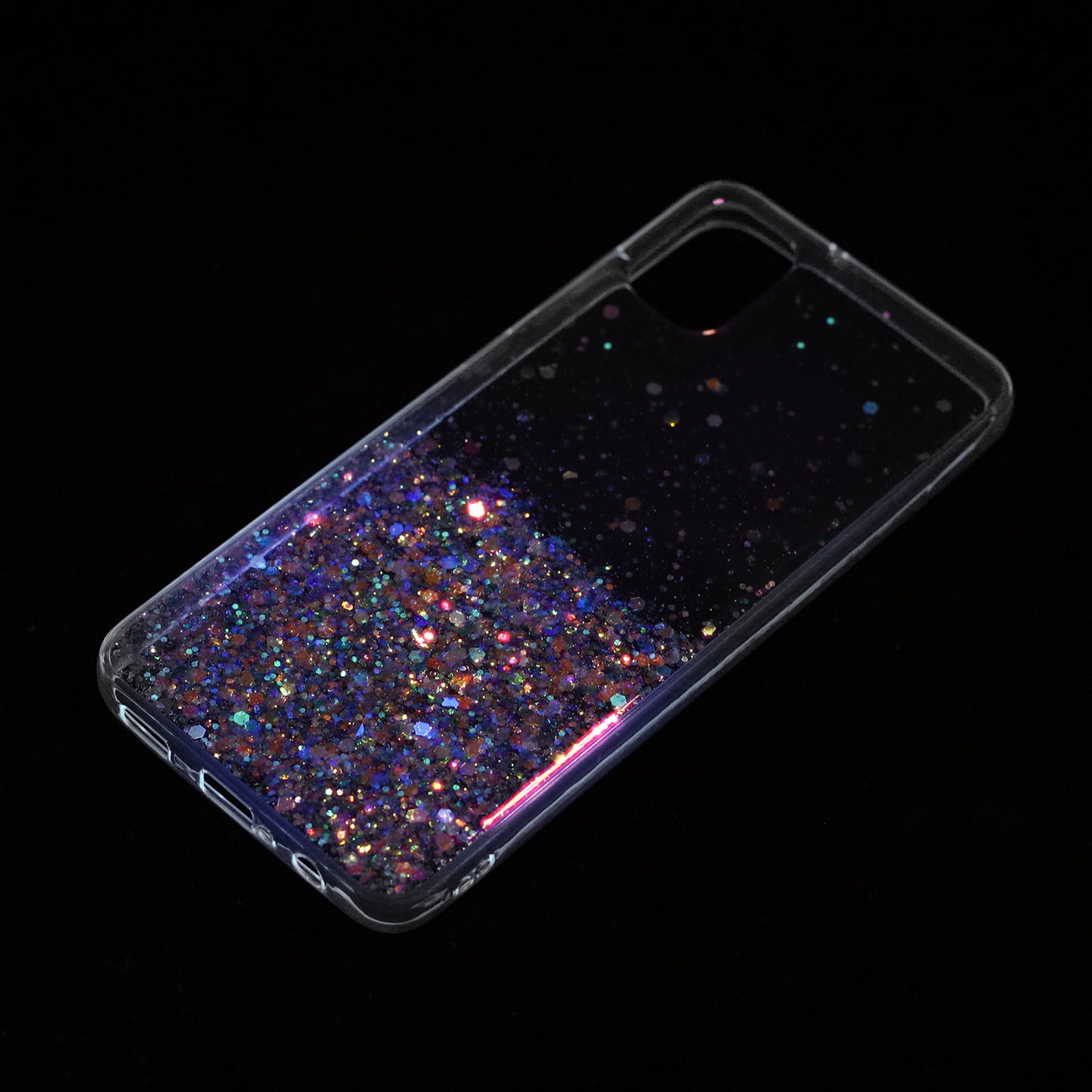 For Samsung Galaxy A05 4G Phone Case Sparkle Luminous Epoxy TPU Back Cover - Purple