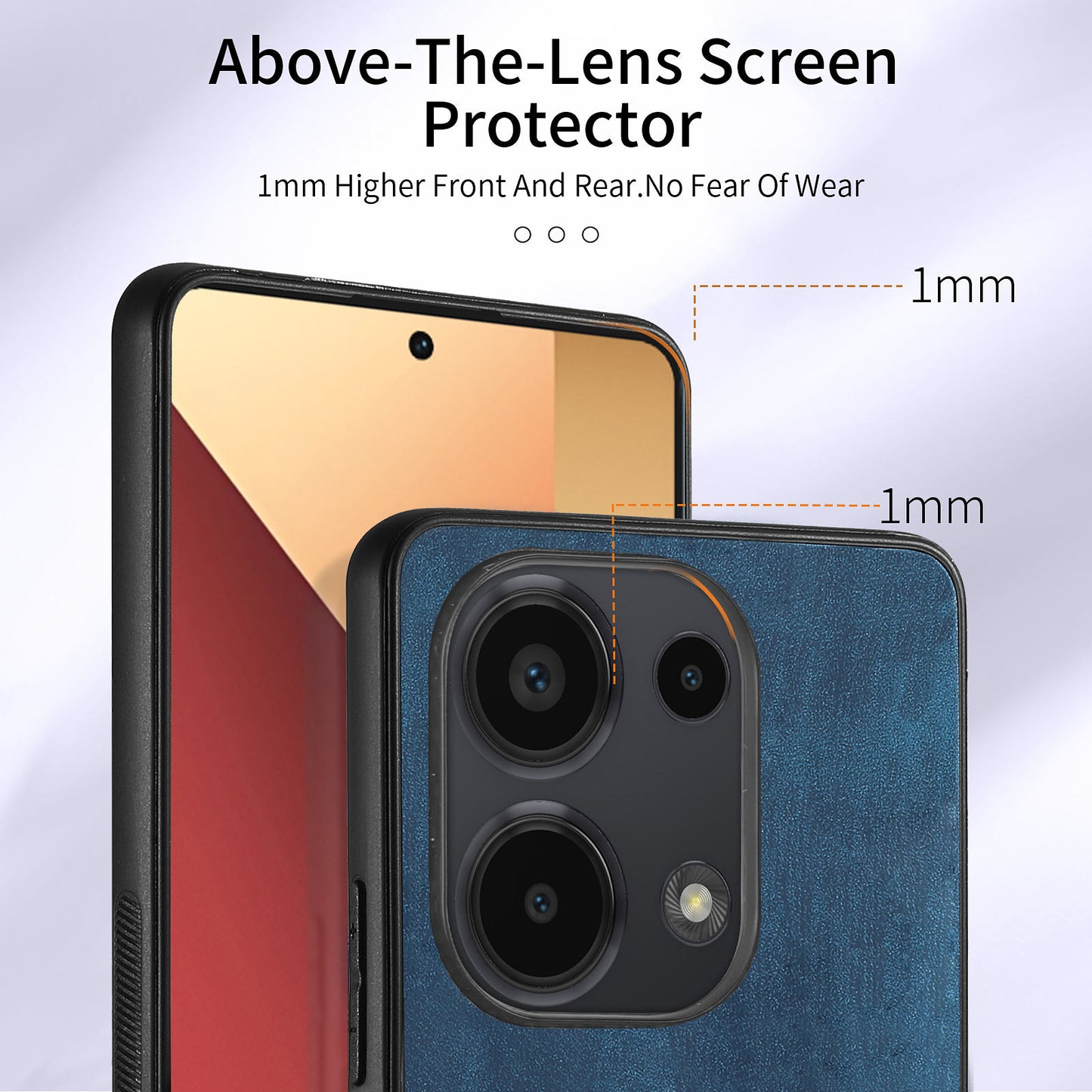 D2 for Xiaomi Redmi Note 13 Pro 4G / Poco M6 Pro 4G Case Card Slots Retro PU+TPU Cover with Kickstand - Blue