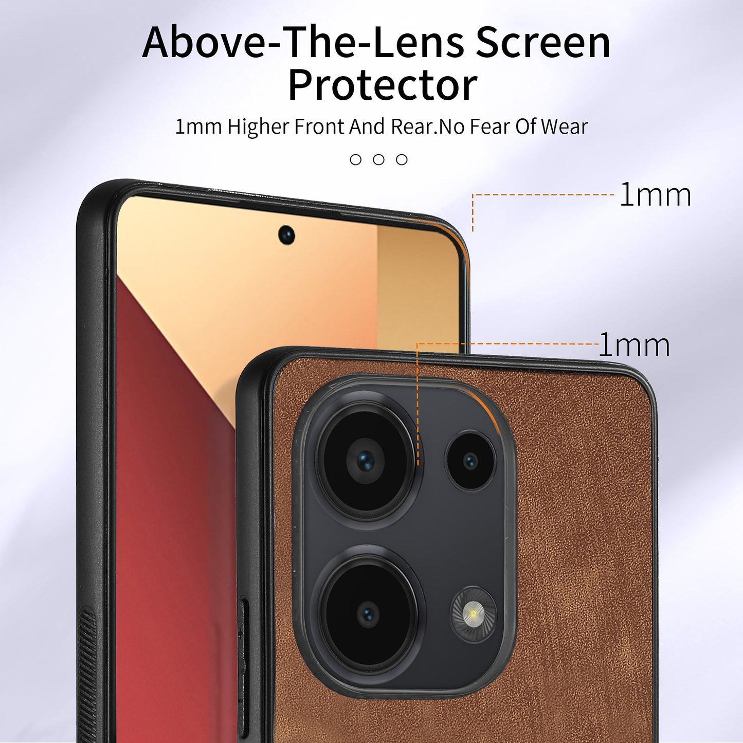 D2 for Xiaomi Redmi Note 13 Pro 4G / Poco M6 Pro 4G Case Card Slots Retro PU+TPU Cover with Kickstand - Brown